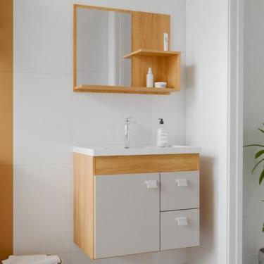 Imagem de Armário para Banheiro, Kit Banheiro Completo MDF Armário Espelheira e 