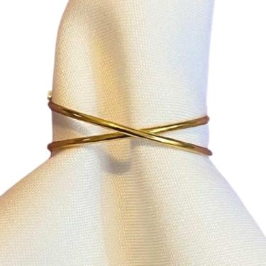 Imagem de 6 ou 12 Argola Porta guardanapo Fio Infinito Metalico Mesa Posta para Casamento(Aro Dourado,12)