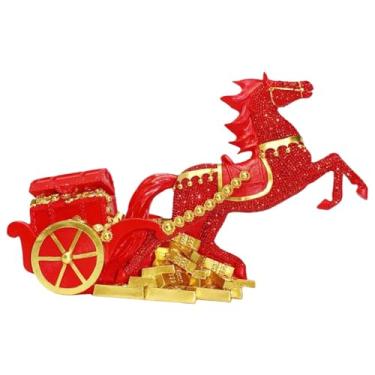 Imagem de Wswqop Estátua de Cavalo, Escultura Animal, Decoração, Estatueta de Resina, Ornamento para Mesa, Centro de Mesa, Escritório, Lareira, Estante de Livros, Vermelho