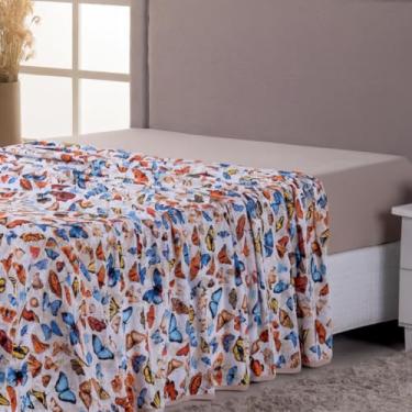 Imagem de RAVATEX, Lençol de Cima King Malha 100% Algodão Estampado Avulso sem Elástico Bege