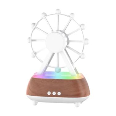 Imagem de Generic Difusor de óleos essenciais, difusor de aromas, umidificador de ar com luzes LED giratórias e alto-falante para escritório, quarto, mesa de trabalho, Madeira