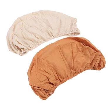 Imagem de Yinhing Lençóis Ajustados para Berço, Macio, Respirável, Elástico, Algodão, 2 Pacotes, para Berço Universal, Colchão, Retângulo Oval, Ampulheta (Conjunto de caramelo de damasco)