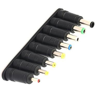 Imagem de 8 plugues um conjunto universal DC 5,5 x 2,1 mm Jack para kits de adaptador de fonte de alimentação CA para laptops