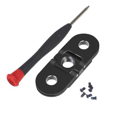 Imagem de Base de adaptador de monopé com tripé dobrável de metal com orifício de parafuso de 1/4 para GoPro Hero 11 10 9 8 Max Black