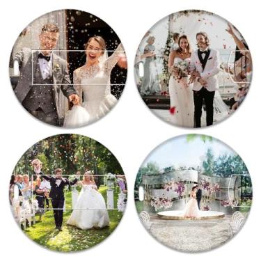 Imagem de Flash Drives USB de cartão redondo personalizado, unidade flash USB circular personalizada para lembrancinhas de casamento, promoções de negócios, brindes de eventos, presentes corporativos, embalagem