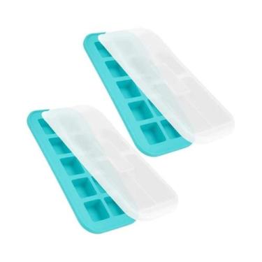 Imagem de Forma De Silicone Para Congelador Com Tampa, Caixa De Armazenamento De