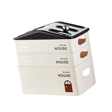 Imagem de KiBcsLic Organizador de mesa para roteador com ventilação, moderno e multifuncional, para gerenciamento de cabos em casa, no escritório e no quarto, Três Camadas