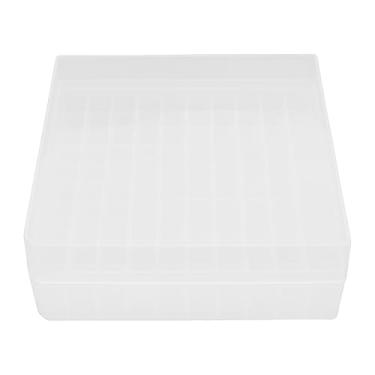 Imagem de HEEPDD Cremalheira do Tubo de Teste de 100 Furos, Suporte Reutilizável do Tubo de Teste Centrifugador Congelador Com Tampa Destacável para Tubos de 1.5-2.2ml, Branco