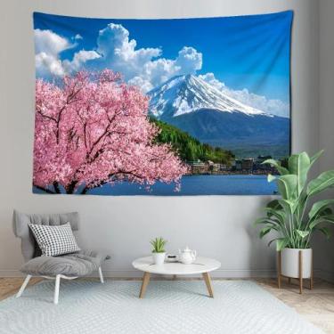 Imagem de Suporte de tapeçaria de parede Fuji Pink Cherry 150x100cm poliéster - 