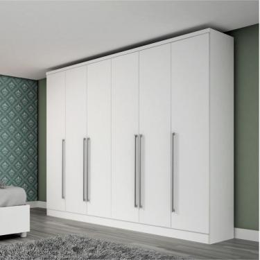 Imagem de Guarda Roupa Casal 6 Portas 8 Gavetas Sevilla Tcil Móveis Neve