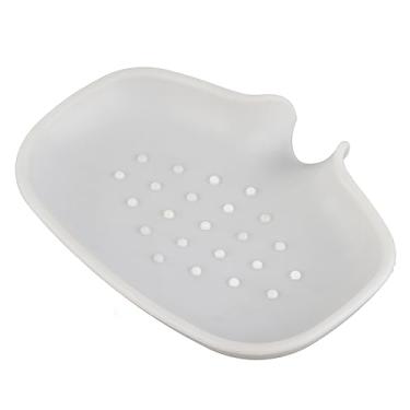 Imagem de Mingzhe Saboneteira de Silicone Com Bandeja de Drenagem, Protetor Sabão para Pia do Banheiro, Suporte para Escorredor Chuveiro (Cinza)