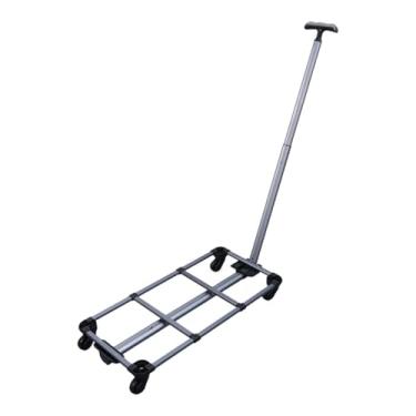 Imagem de KAIYUEMAOYI Carrinho de Mochila de 4 Rodas, Carrinho de Mão Dobrável, Alça de Viagem, Carrinho de Rodinhas para Mochilas Escolares, Mudança de Casa