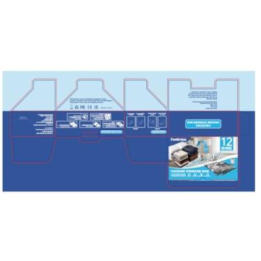 Imagem de Fantictas Sacos de armazenamento a vácuo de viagem com bomba de ar recarregável, pacote com 15 sacos portáteis que economizam espaço, bolsas de compressão para roupas, roupa de cama, armazenamento