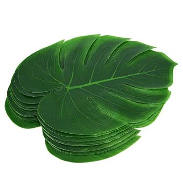 Imagem de SIWOTED 12 peças decoração de mesa de folha Monstera decoração de parede familiar flor falsa