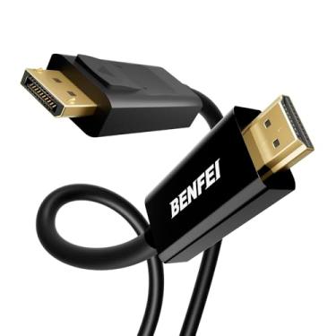 Imagem de Cabo DisplayPort Para HDMI 4K 1,8 m, Unidirecional, Plug And Play, Transmite Áudio E Vídeo, Compatível Com PC, Notebook, Monitor, TV E Projetor, Cabo DP Para HDMI Preto