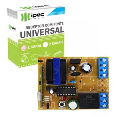 Imagem de Receptor universal c/fonte bivolt 1canal ipec 433mhz - com 1 saída 12v