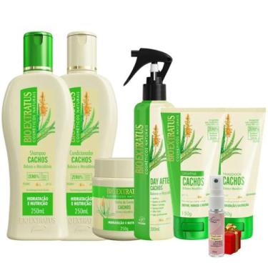 Imagem de Kit Cachos Completo 250ml 6 itens Bio Extratus + Presente Lourre 15ml 