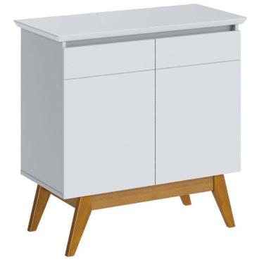 Imagem de Aparador Para Sala Buffet Classic 2 Portas Branco Acetinado - Imcal