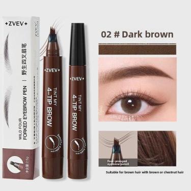 Imagem de Lápis De Sobrancelha Líquido 4 Cabeças-Maquiagem Impermeável De Longa 