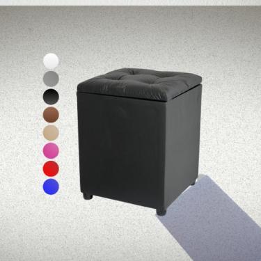 Imagem de Puff Baú Moderno Quadrado Espaçoso Feito Para Seu Lar - Realizar, Pret