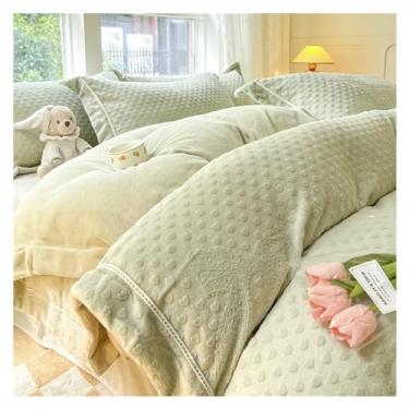 Imagem de x3anggyt5 Capa de edredom 4 peças, capa de edredom de microfibra super macia, conjunto de capa de edredom de pelúcia de inverno (cama de 08,1,5 m-1,8 m - 200 x 230 cm)