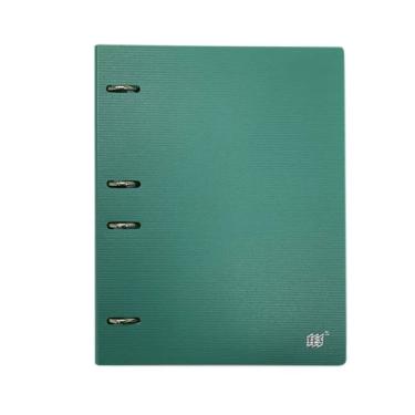 Imagem de Fichário Argolado Colegial B5 Yes Verde Com Folhas e Divisórias - YES