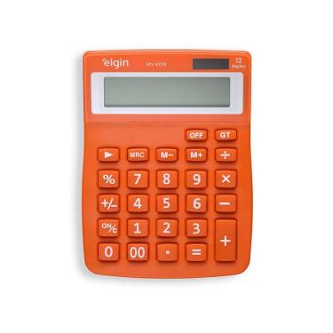 Imagem de Calculadora de Mesa 4128 Laranja - 12 Dígitos Função Correção GPM Erase