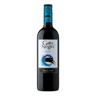 Imagem de Vinho Chileno Tinto Gato Negro Merlot 750ml - Viña San Pedro, Seco, Ti