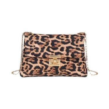 Imagem de Bolsa De Ombro Feminina Com Estampa De Leopardo, Moda Tendência Versát