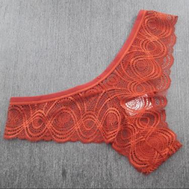 Imagem de Tanga Fio em Renda Cor:TerraTamanho:M - Kit Mania Lingerie, Terra, M