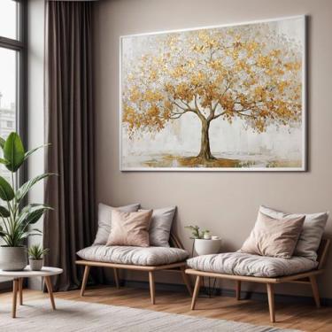 Imagem de Quadros Decorativos com Moldura Arvore Fortuna Gold para Sala Quarto e