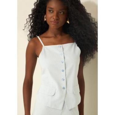 Imagem de Blusa Listrada De Alças Com Botões-Feminino