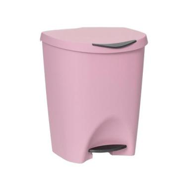 Imagem de Lixeira Pedal Resistente 7,5 Litros Usual para Cozinha ou Banheiro, RS