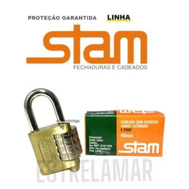 Imagem de Cadeado com Senha Bicicleta 40mm Troca de Segredo Stam