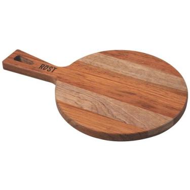 Imagem de Tábua Tramontina Rost Redonda para Servir Madeira Jatobá Mesclada Cabo