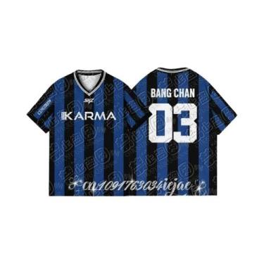 Imagem de Camiseta Masculina Oversize Kpop Stay Karma Album Para Fãs Felix Bangc