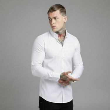 Imagem de Camisa Masculina Social Manga Longa Slim Elastano Premium - Volgue, Br