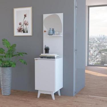 Imagem de Aparador com Espelho 45cm 1 Porta Flex Retrô Multimóveis CR50221, Bran