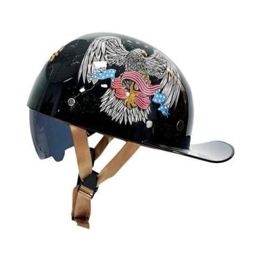 Imagem de Capacete Retro Universal Para Motocicleta, Equipamento De Segurança Pa