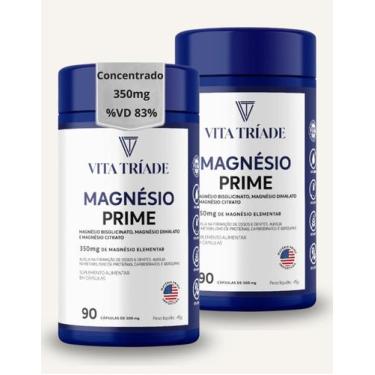 Imagem de Magnésio 350mg concentrado Bisglicinato, Dimalato E Citrato 180 Cápsul