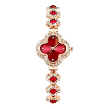Imagem de Relógio de moda com diamante de quartzo incrustado à prova d'água com 