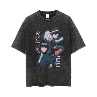 Imagem de Camiseta Oversize De Algodão Com Estampa De Anime Japonês Vintage, Pre