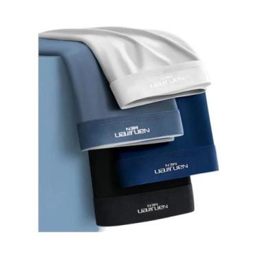 Imagem de Cuecas Boxer Masculinas De Seda Gelada 4 Peças Respiráveis Finas Sensu