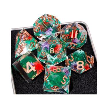 Imagem de Conjunto De Dados De Resina Dungeons And Dragons Com Bordas Afiadas Po