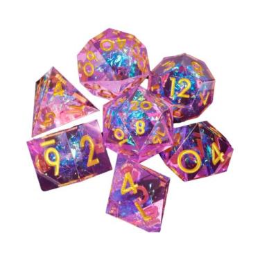 Imagem de Conjunto De Dados De Resina Dungeons And Dragons Com Bordas Afiadas Po