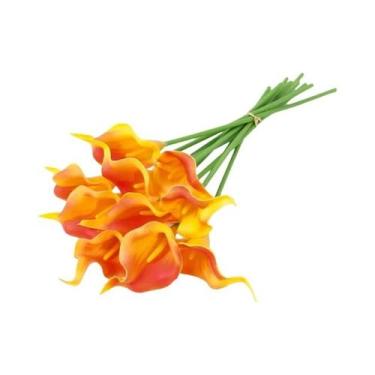 Imagem de Flores Artificiais Brancas De Lírio Calla, 2 a 5 Peças, Decoração Para