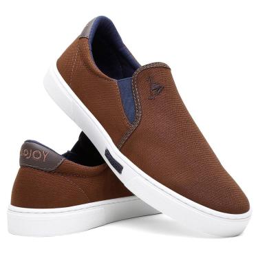 Imagem de Sapatênis Tênis Slip-On Masculino Polo Joy Calce Fácil Cafe-Masculino