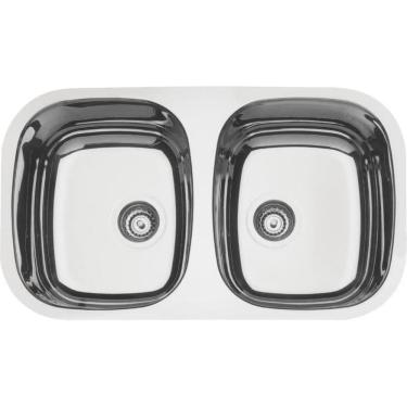 Imagem de Cuba Dupla Inox Alto Brilho 77X40Cm 34Bl Tramontina 94030202