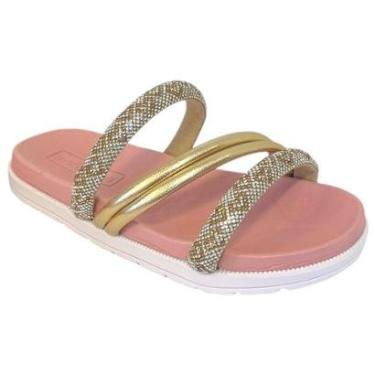 Imagem de Tamanco Papete Menina Molekinha Brilho Dourado 2352.107-Feminino