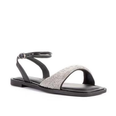 Imagem de Sandália Tanara Rasteira Com Brilhos T8811-Feminino